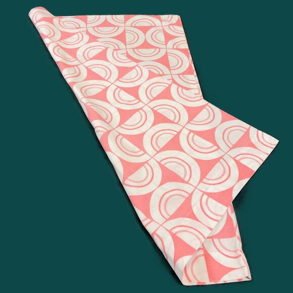 Vintage 70s Truprest Daringly Danish Pink Pillowcase SINGLE: Mod Geometric - Picture 3 of 14